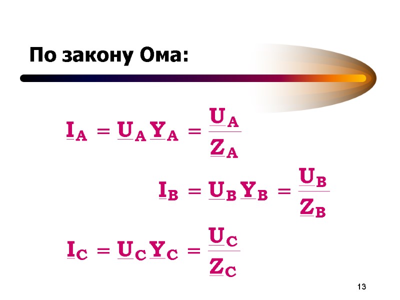 13 По закону Ома: